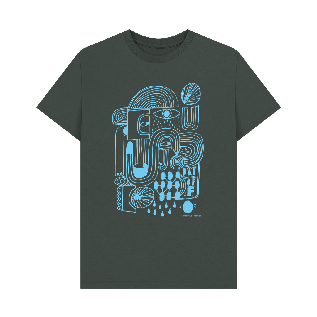 Dark Grey Day Off organic cotton t-shirt