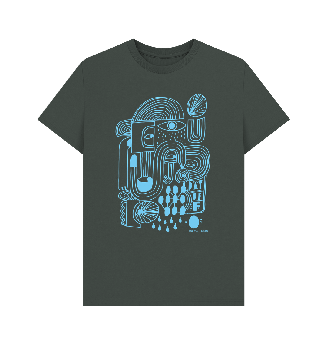 Dark Grey  Day Off organic cotton t-shirt