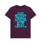 Purple I Robots organic cotton t-shirt