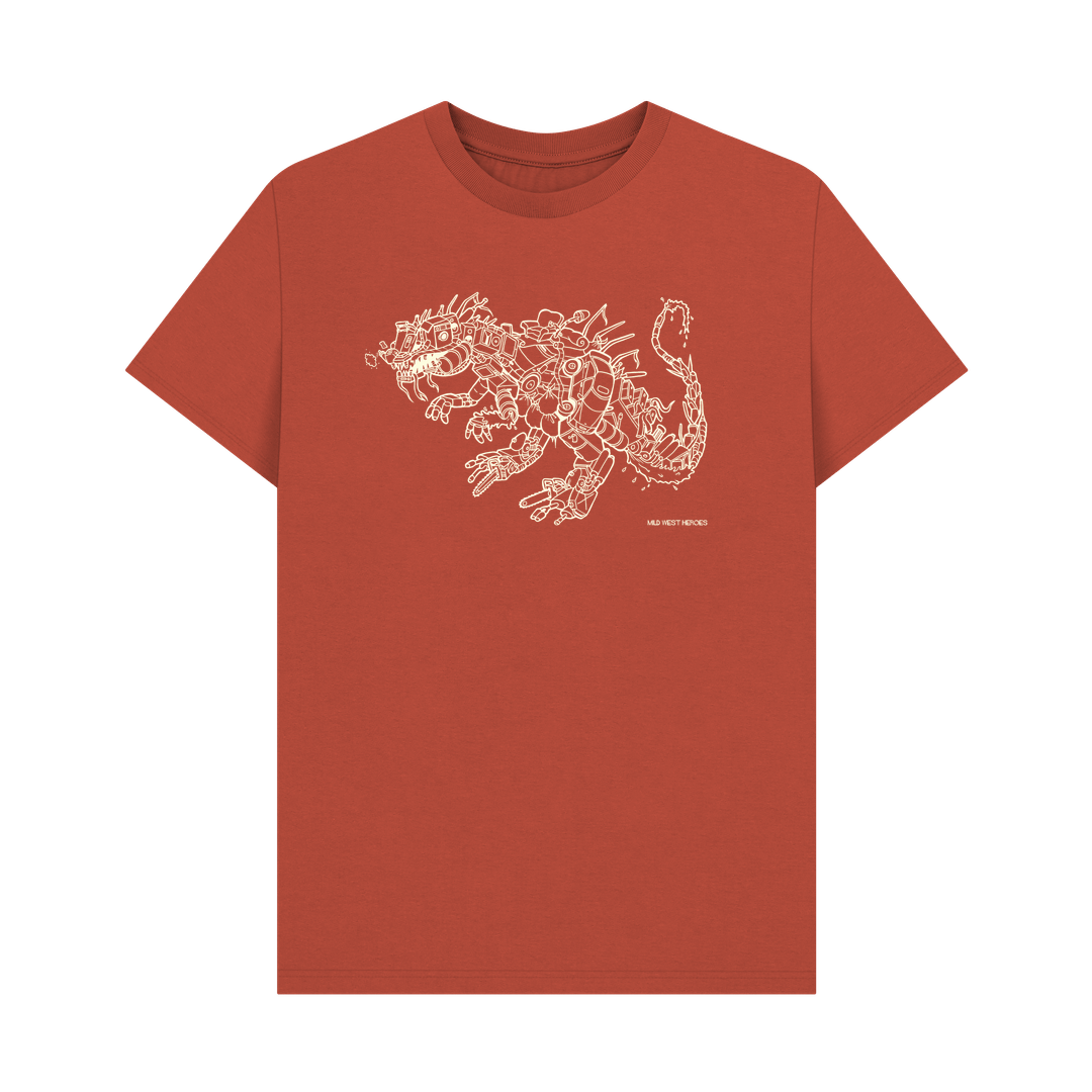 Rust Junk Dino graphic t-shirt