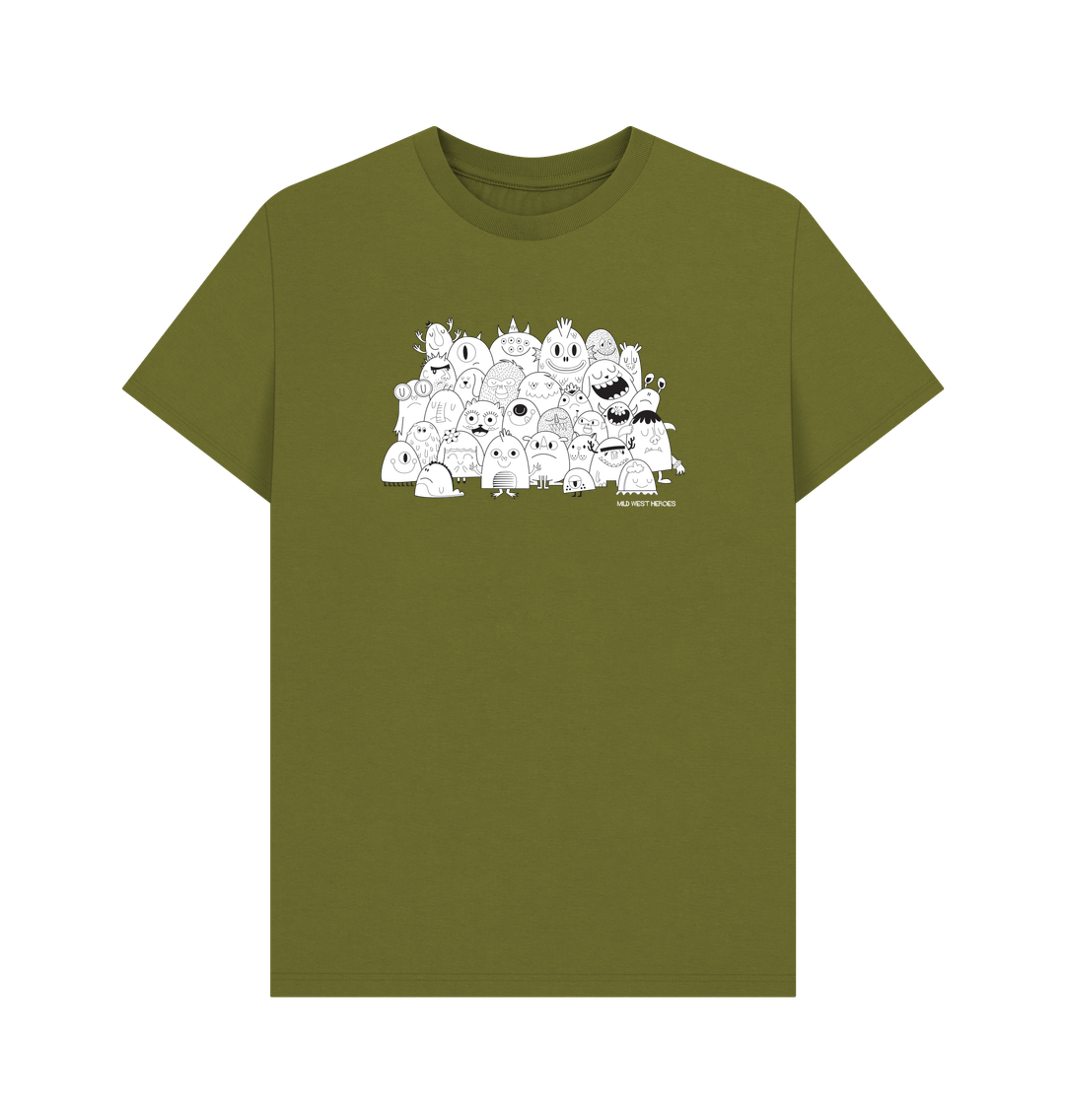 Moss Green Monster Club graphic t-shirt