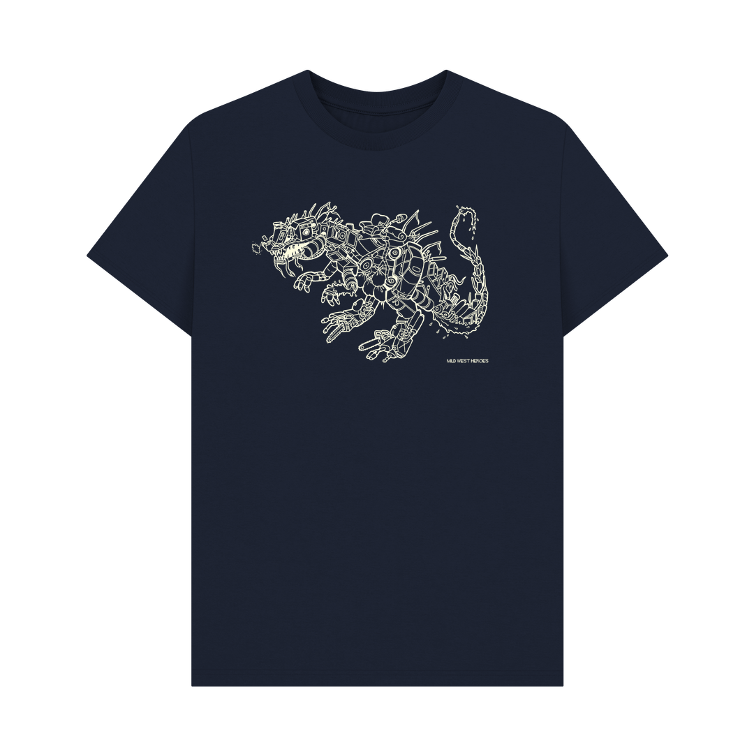 Navy Blue Junk Dino graphic t-shirt