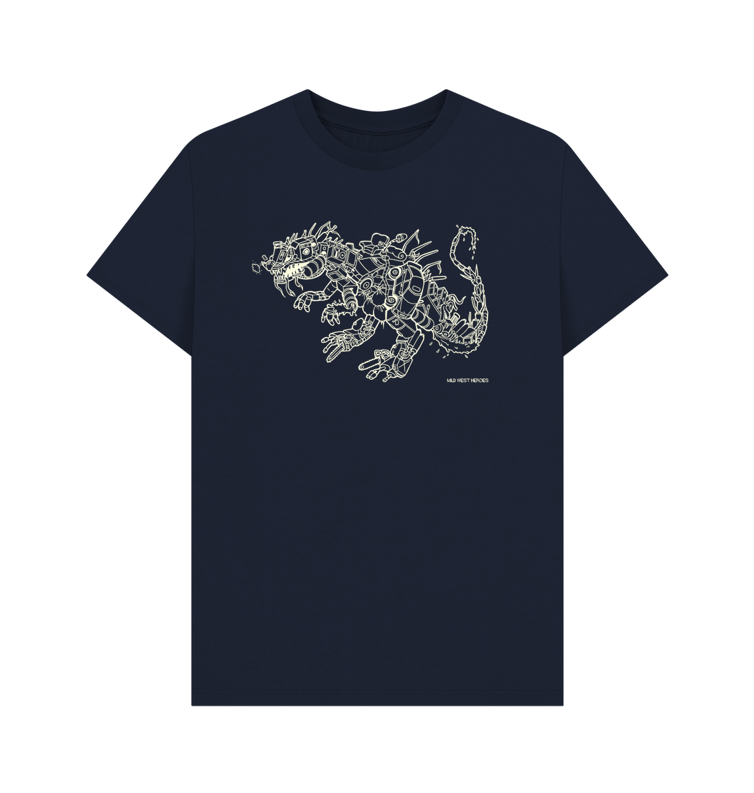 Navy Blue Junk Dino graphic t-shirt