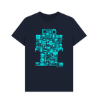 Navy Blue I Robots organic cotton t-shirt