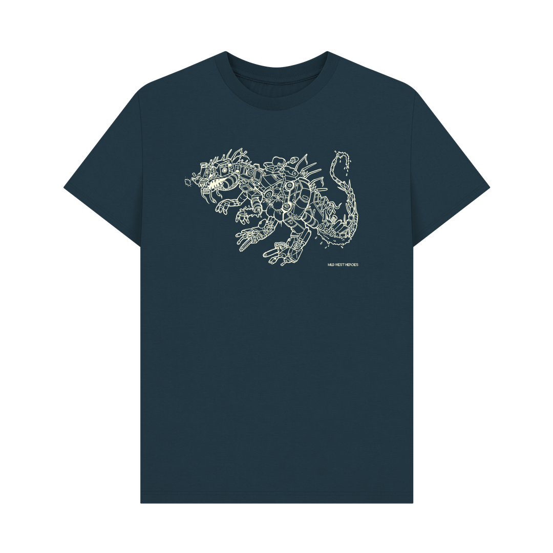 Denim Blue Junk Dino graphic t-shirt