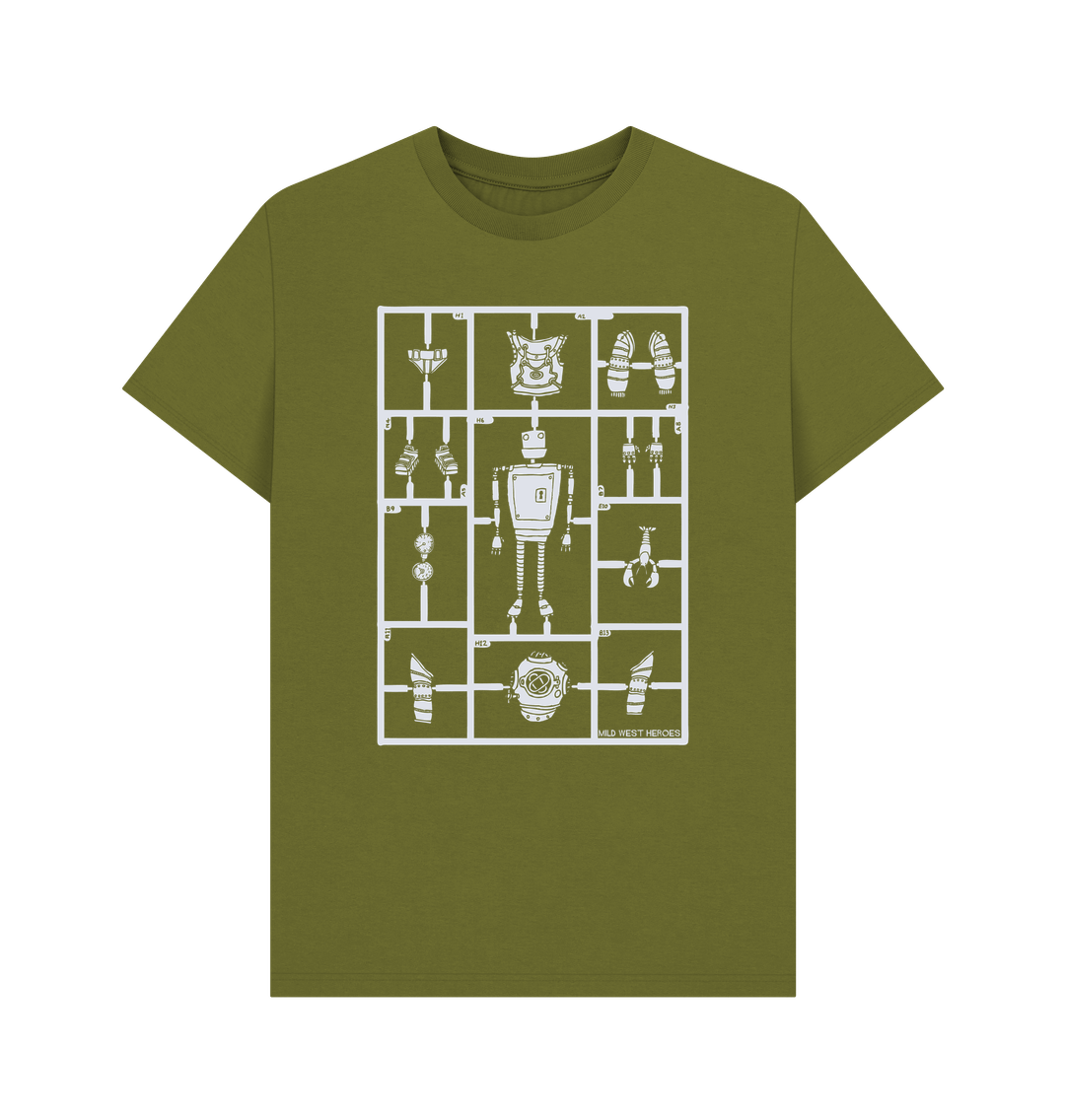 Moss Green Airfix Robot organic cotton t-shirt