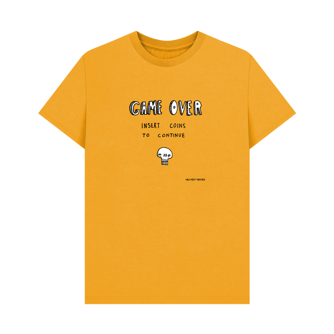 Mustard Game Over graphic t-shirt