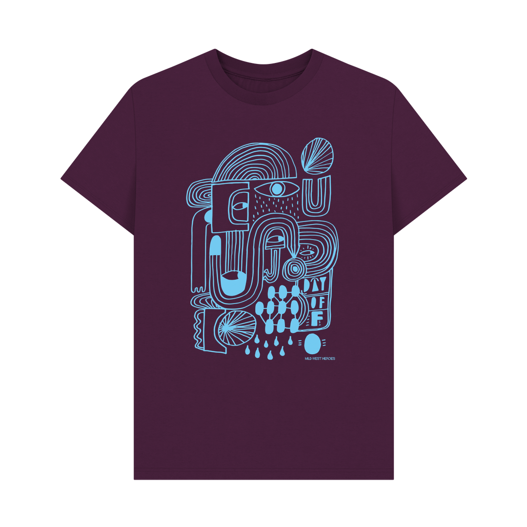 Purple Day Off organic cotton t-shirt