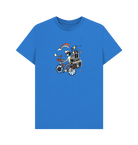 Bright Blue Boombox Biker