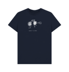 Navy Blue I'm Over Drawn graphic t-shirt