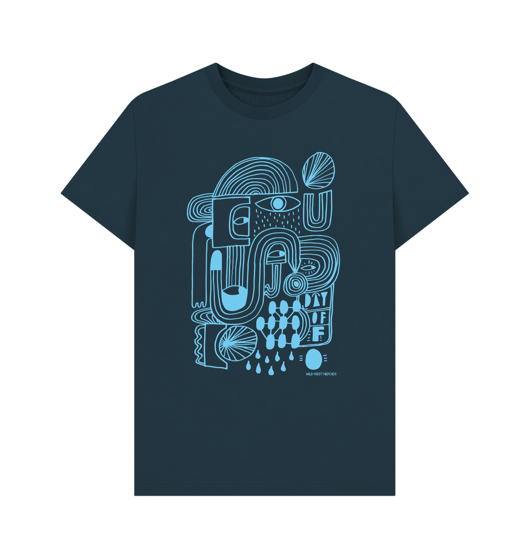 Denim Blue  Day Off organic cotton t-shirt