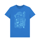 Bright Blue  Day Off organic cotton t-shirt