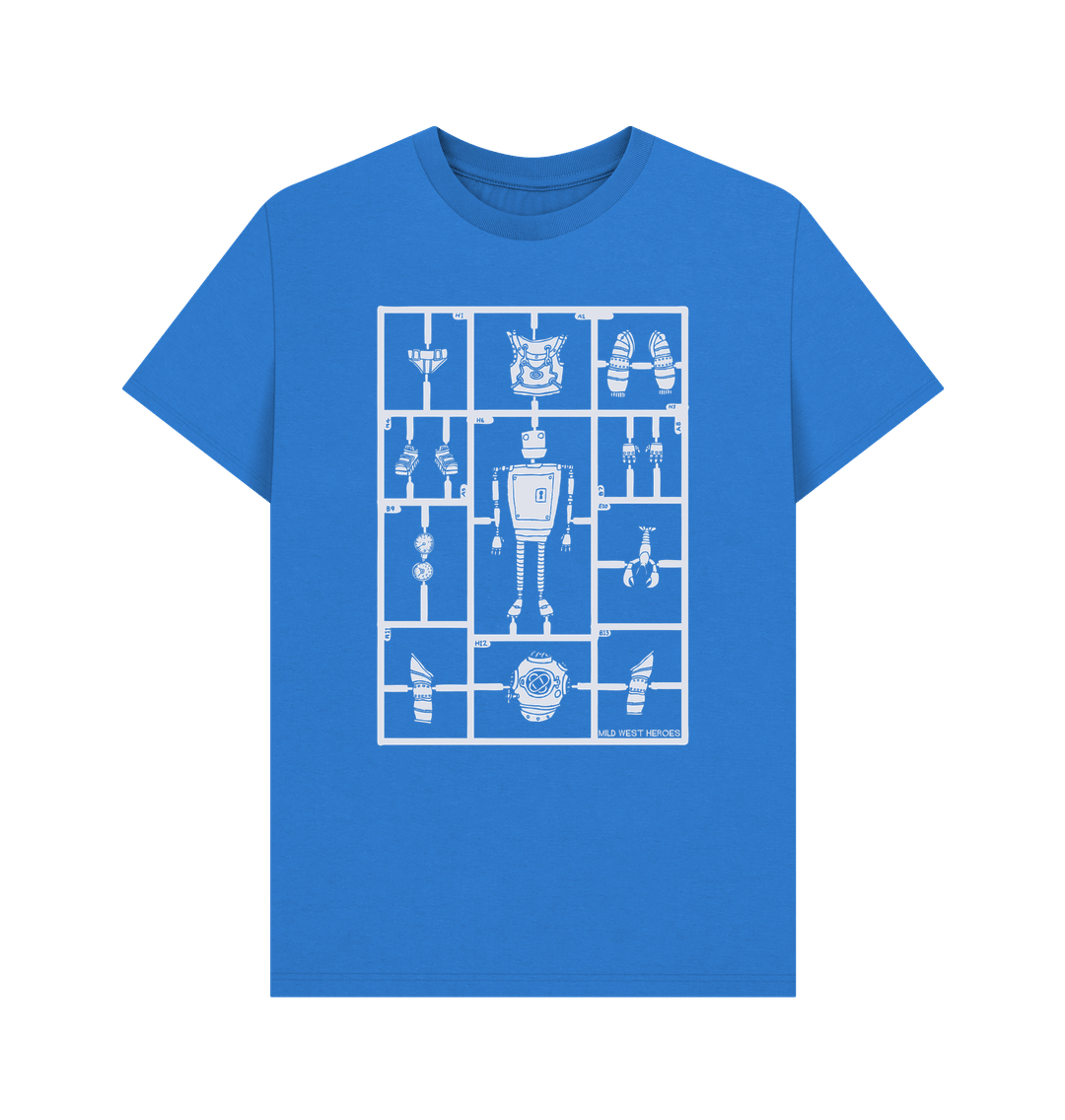 Bright Blue Airfix Robot organic cotton t-shirt