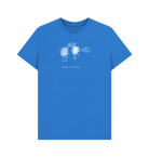 Bright Blue I'm Over Drawn graphic t-shirt