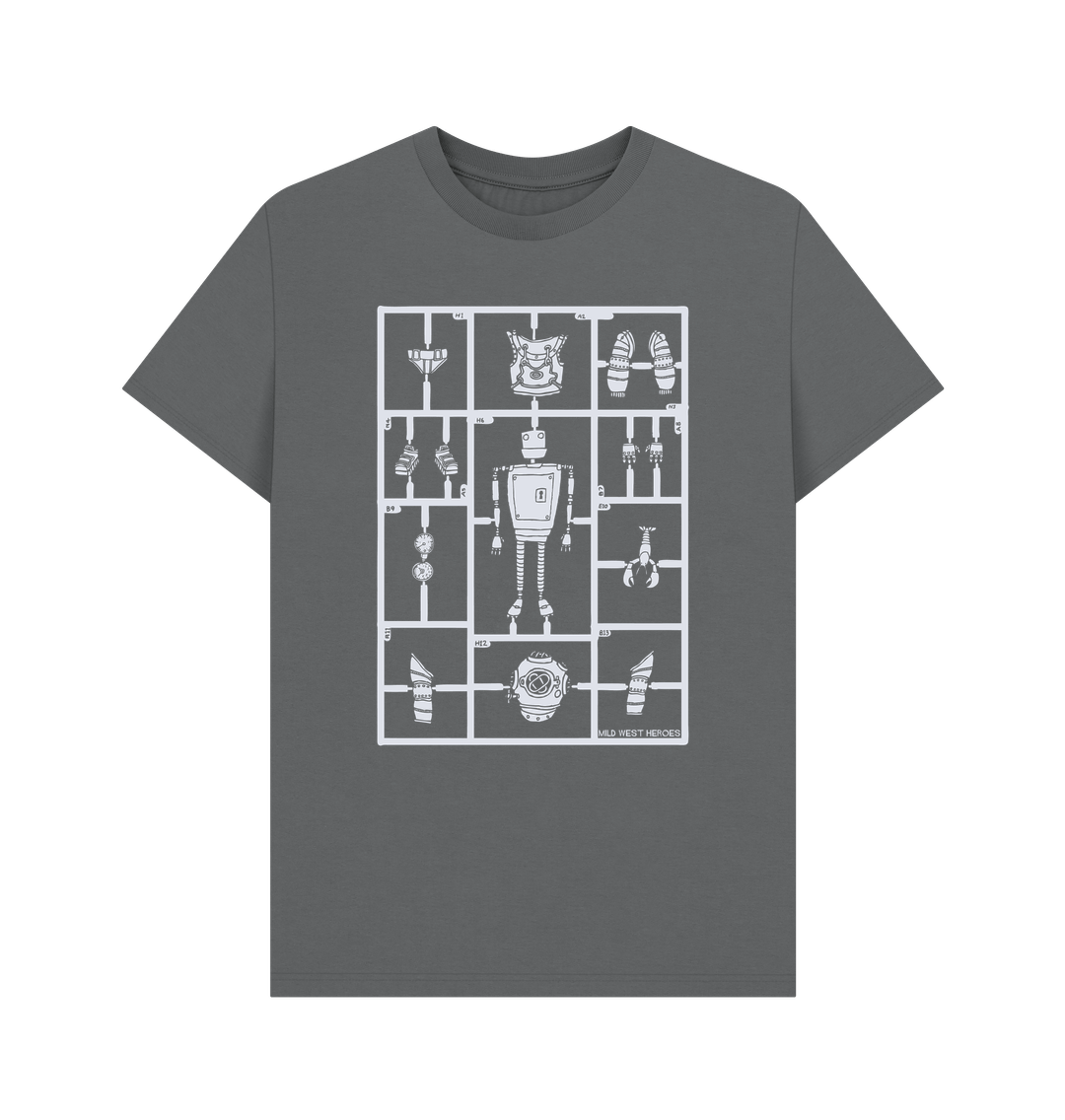 Slate Grey Airfix Robot organic cotton t-shirt