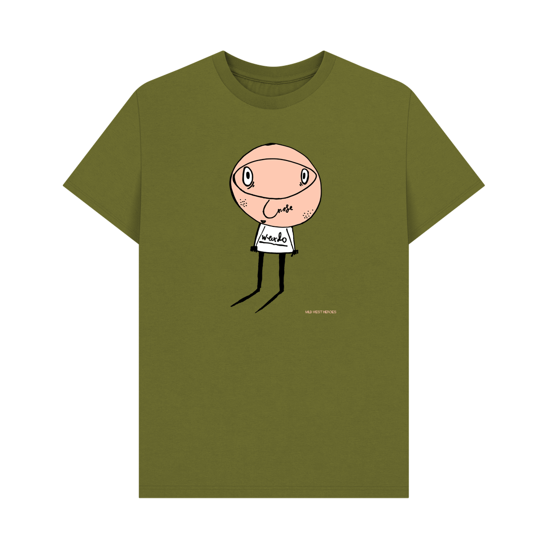 Moss Green Weirdo organic cotton t-shirt