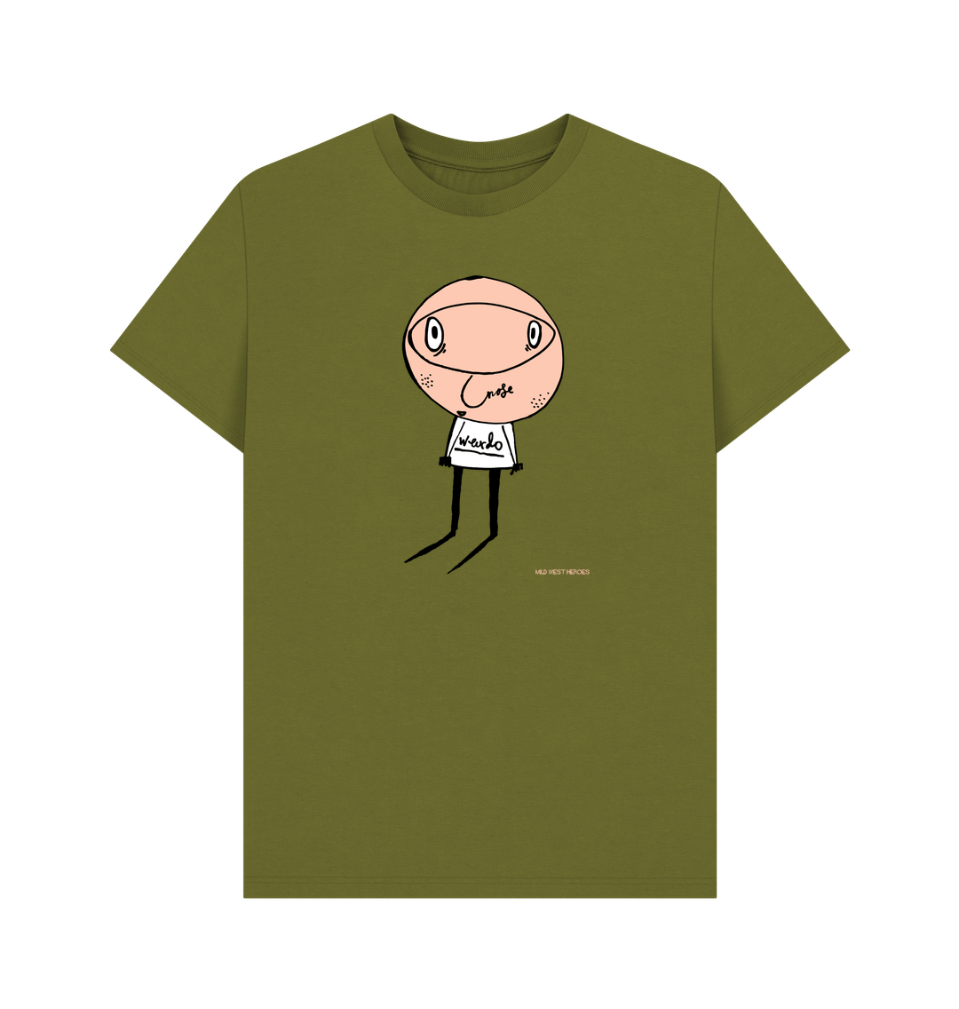 Moss Green Weirdo organic cotton t-shirt