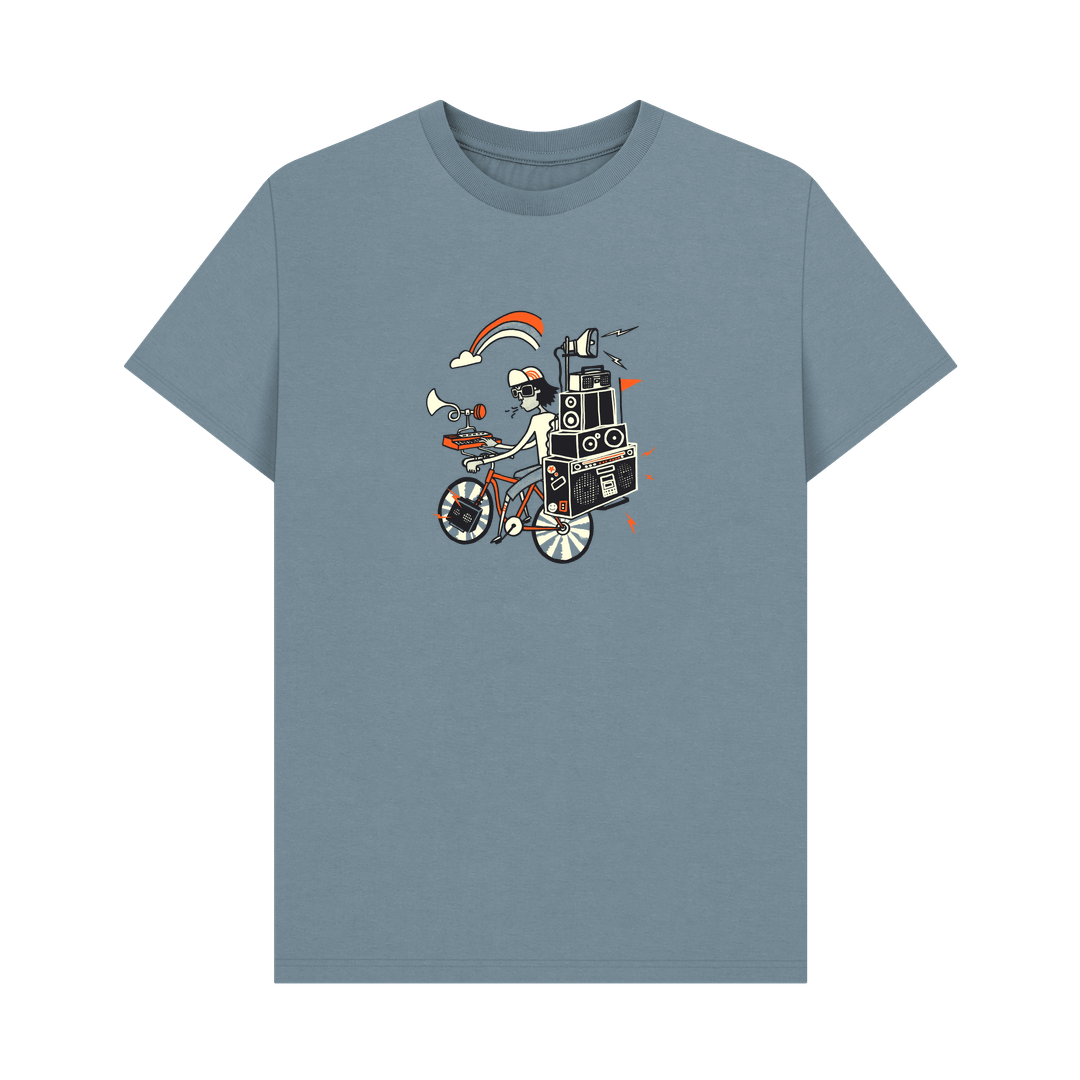 Stone Blue Boombox Biker