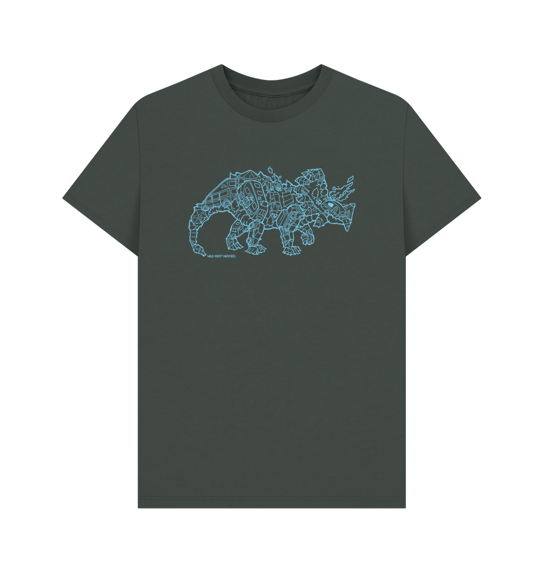 Dark Grey Camperceratops organic cotton t-shirt