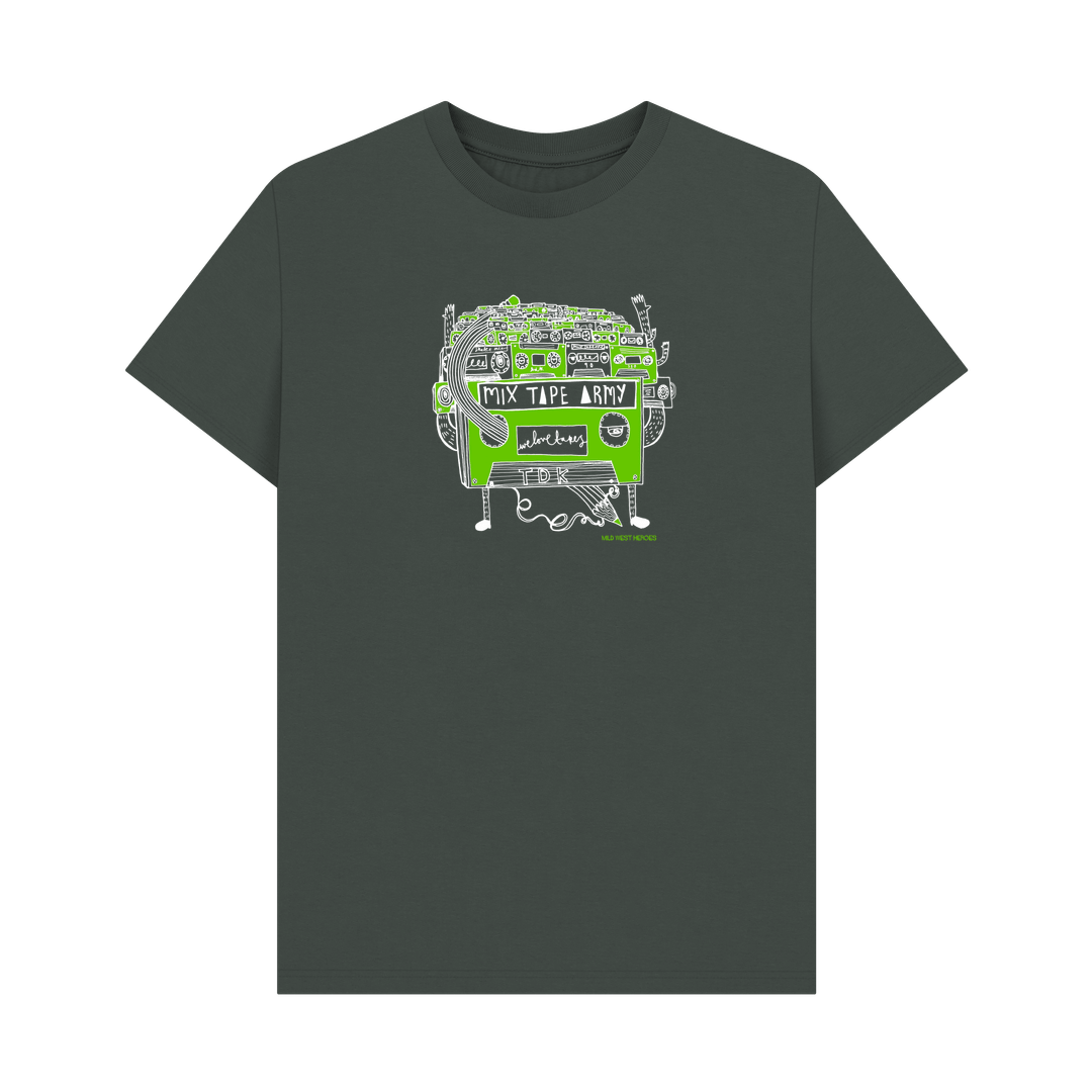 Dark Grey Mix Tape Army graphic t-shirt
