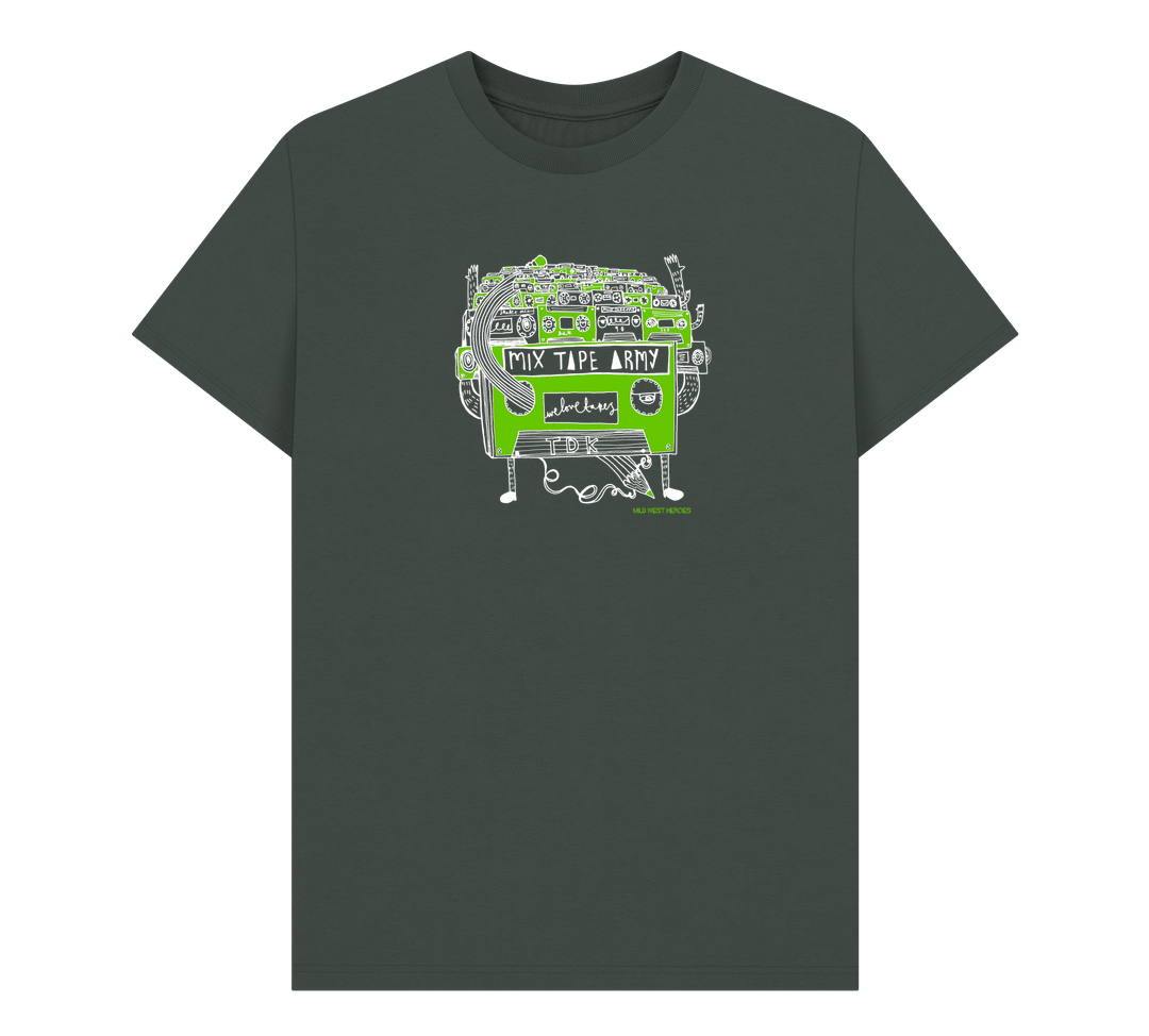 Dark Grey Mix Tape Army graphic t-shirt