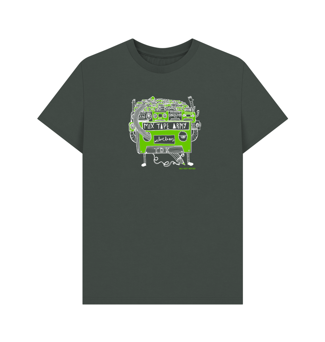 Dark Grey Mix Tape Army graphic t-shirt