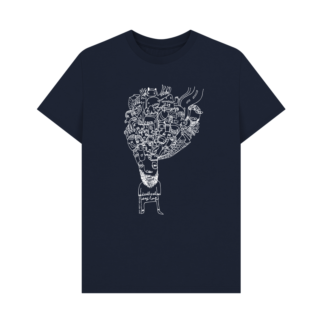 Navy Blue Doodleboy graphic t-shirt