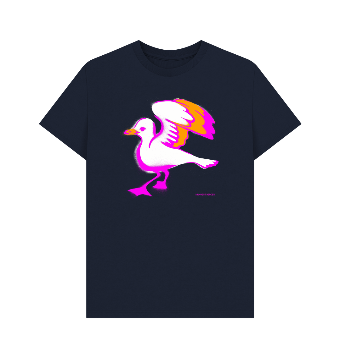Navy Blue Hotwells Flapper organic cotton t-shirt