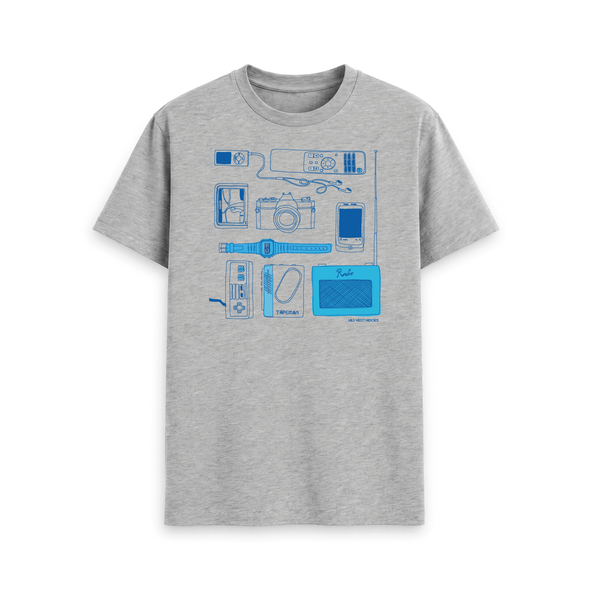 Athletic Grey Printed T-shirt Front