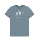 Stone Blue I'm Over Drawn graphic t-shirt