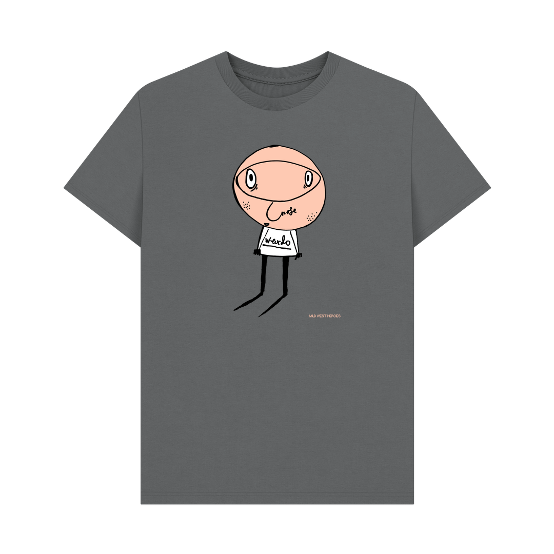 Slate Grey Weirdo organic cotton t-shirt