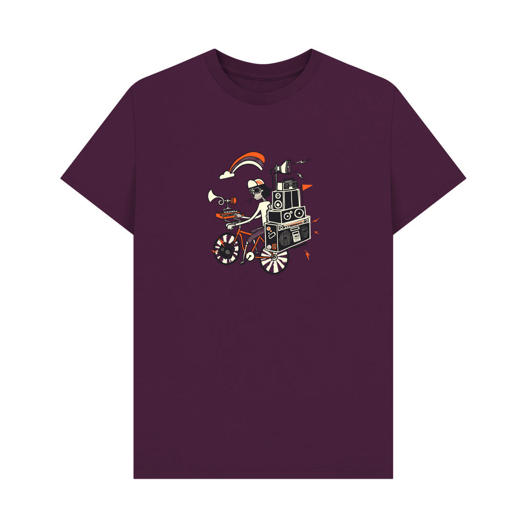 Purple Boombox Biker
