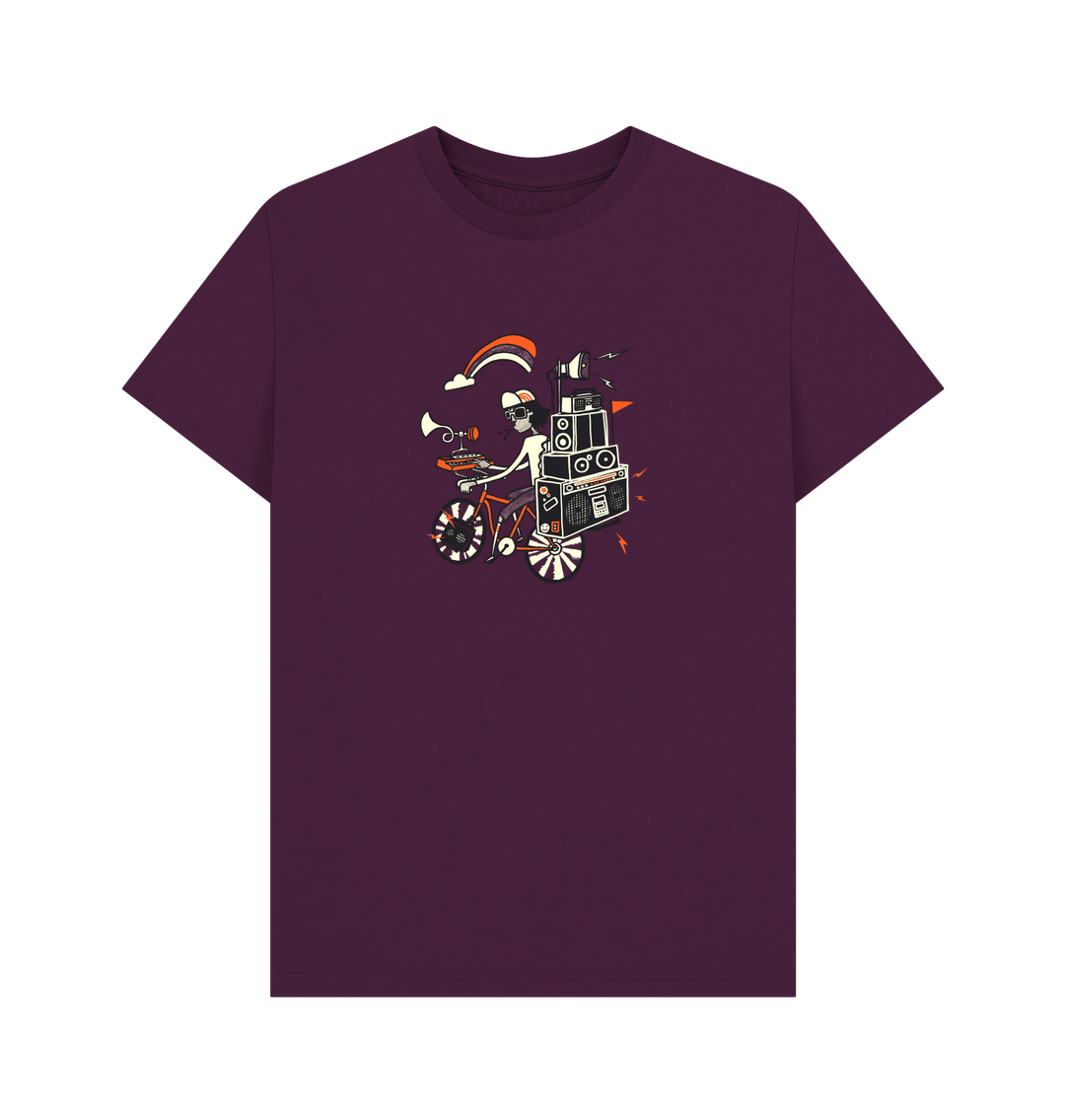 Purple Boombox Biker