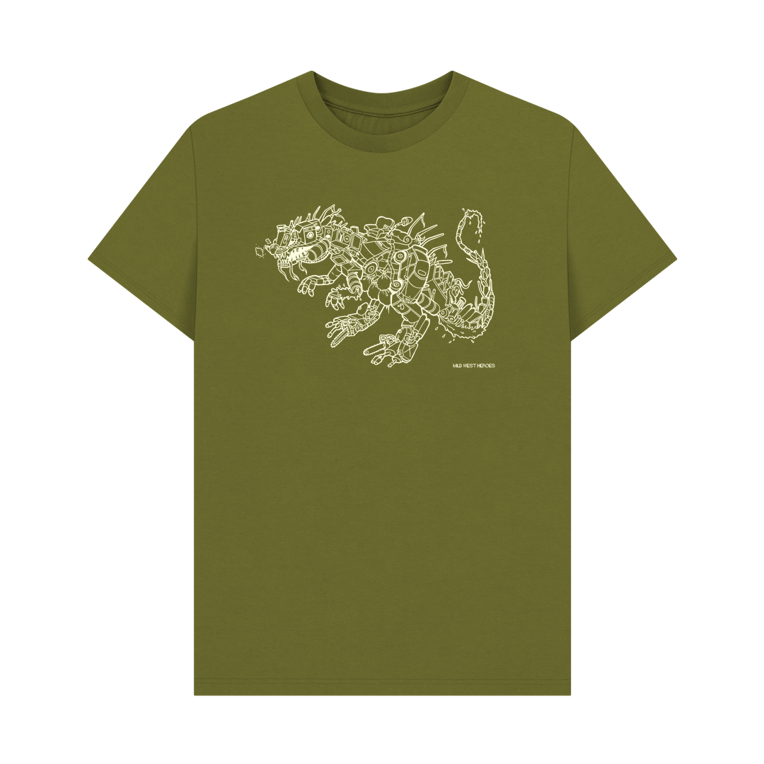 Moss Green Junk Dino graphic t-shirt