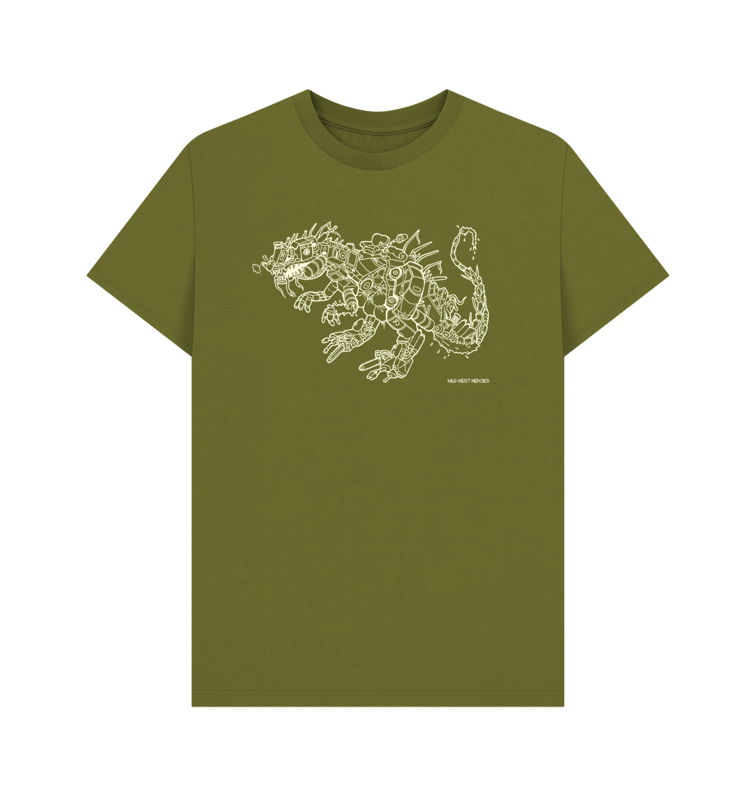 Moss Green Junk Dino graphic t-shirt