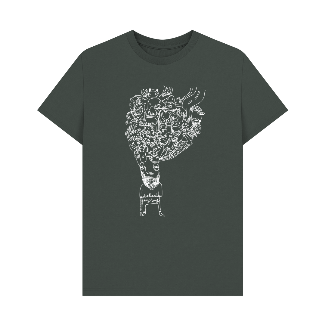 Dark Grey Printed T-shirt Front