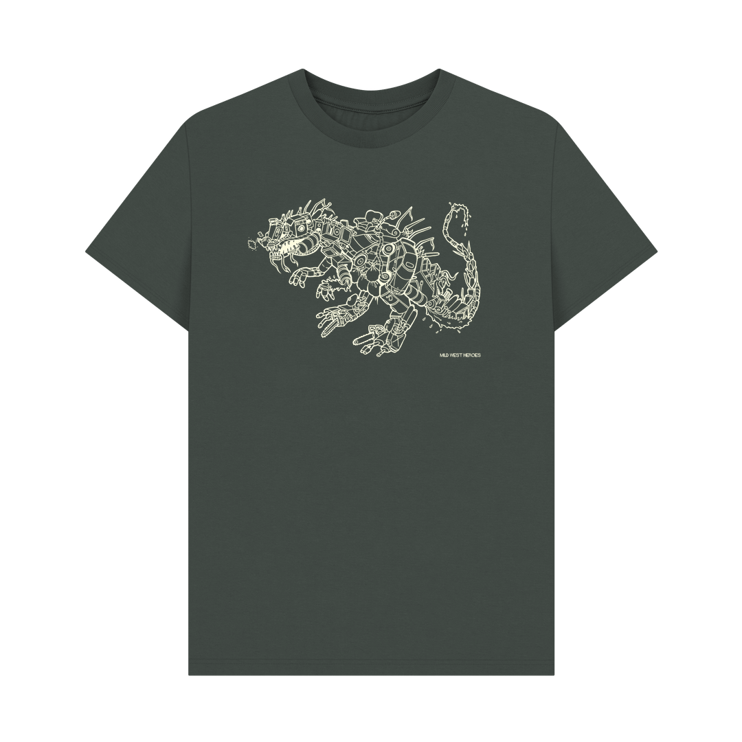 Dark Grey Junk Dino graphic t-shirt
