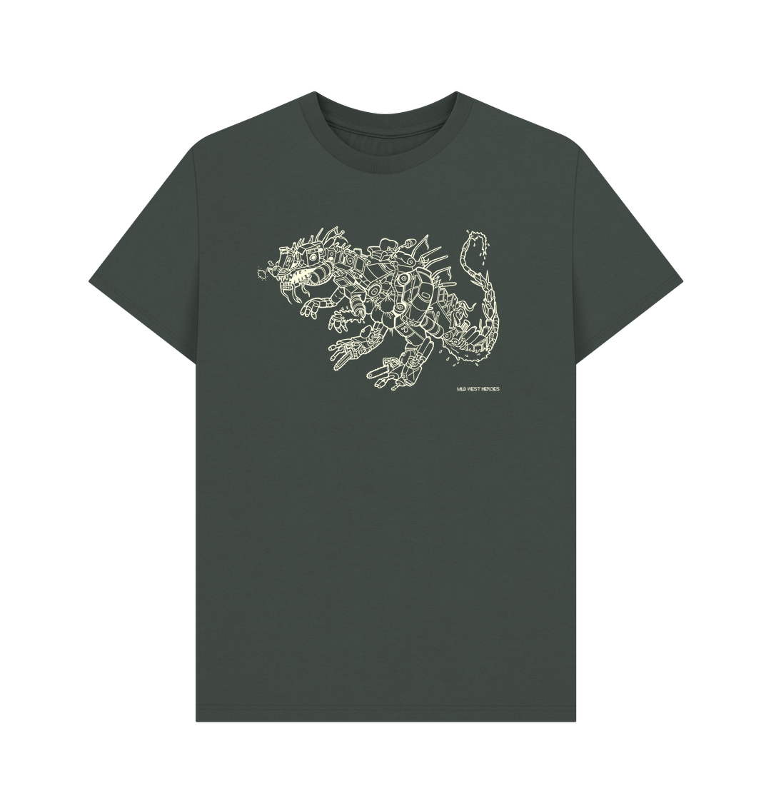 Dark Grey Junk Dino graphic t-shirt
