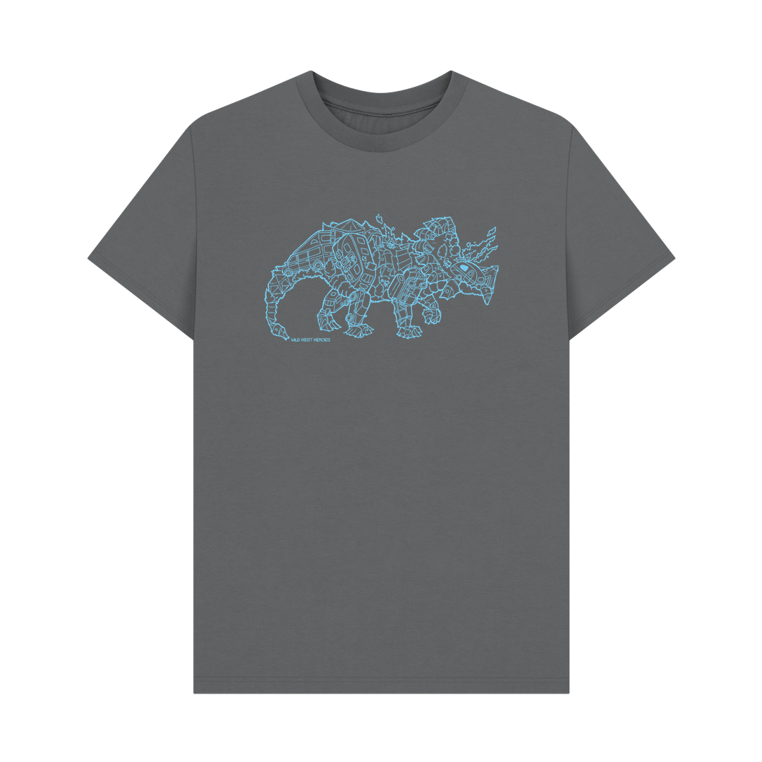 Slate Grey Camperceratops organic cotton t-shirt