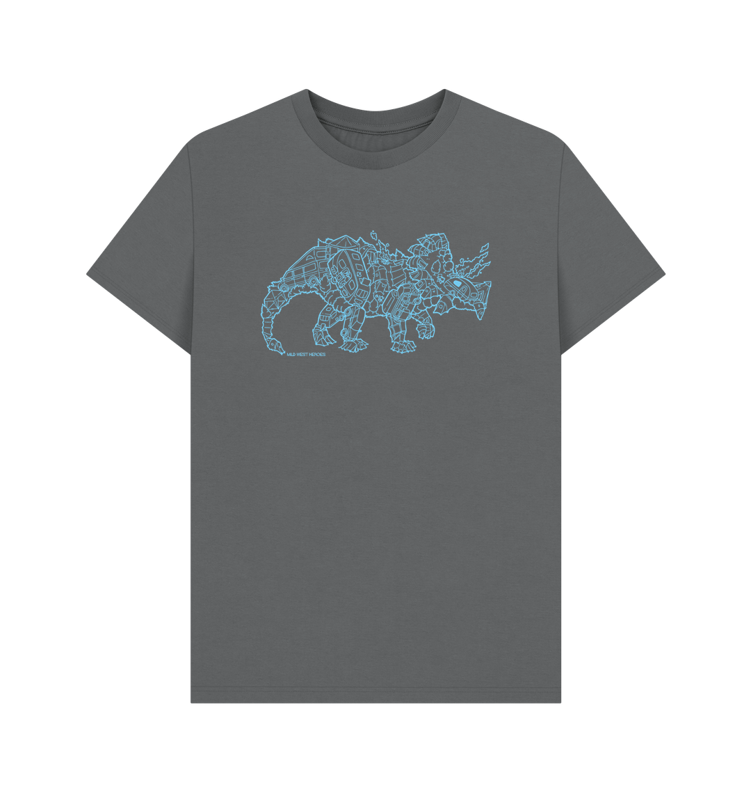 Slate Grey Camperceratops organic cotton t-shirt
