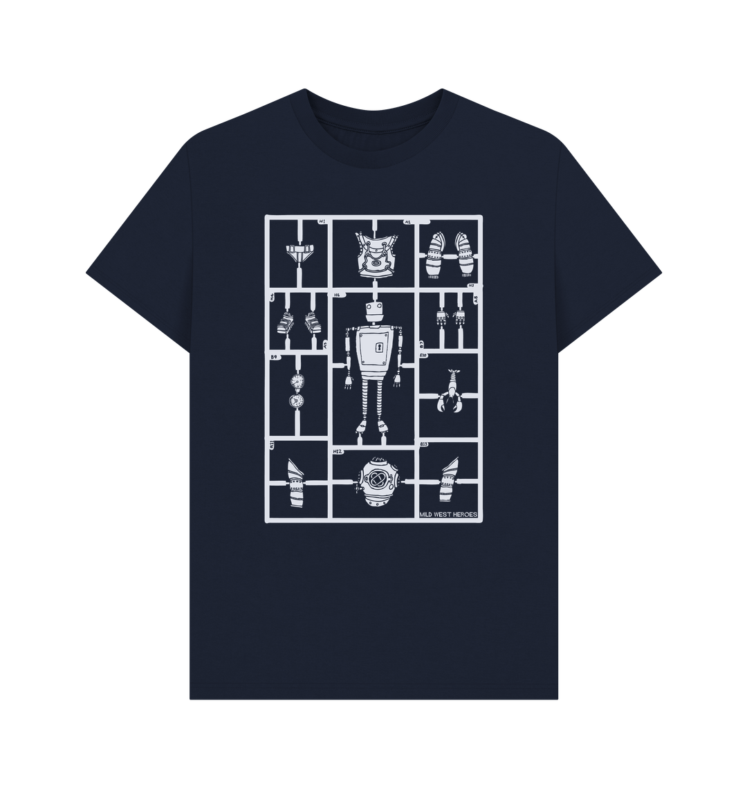 Navy Blue Airfix Robot organic cotton t-shirt