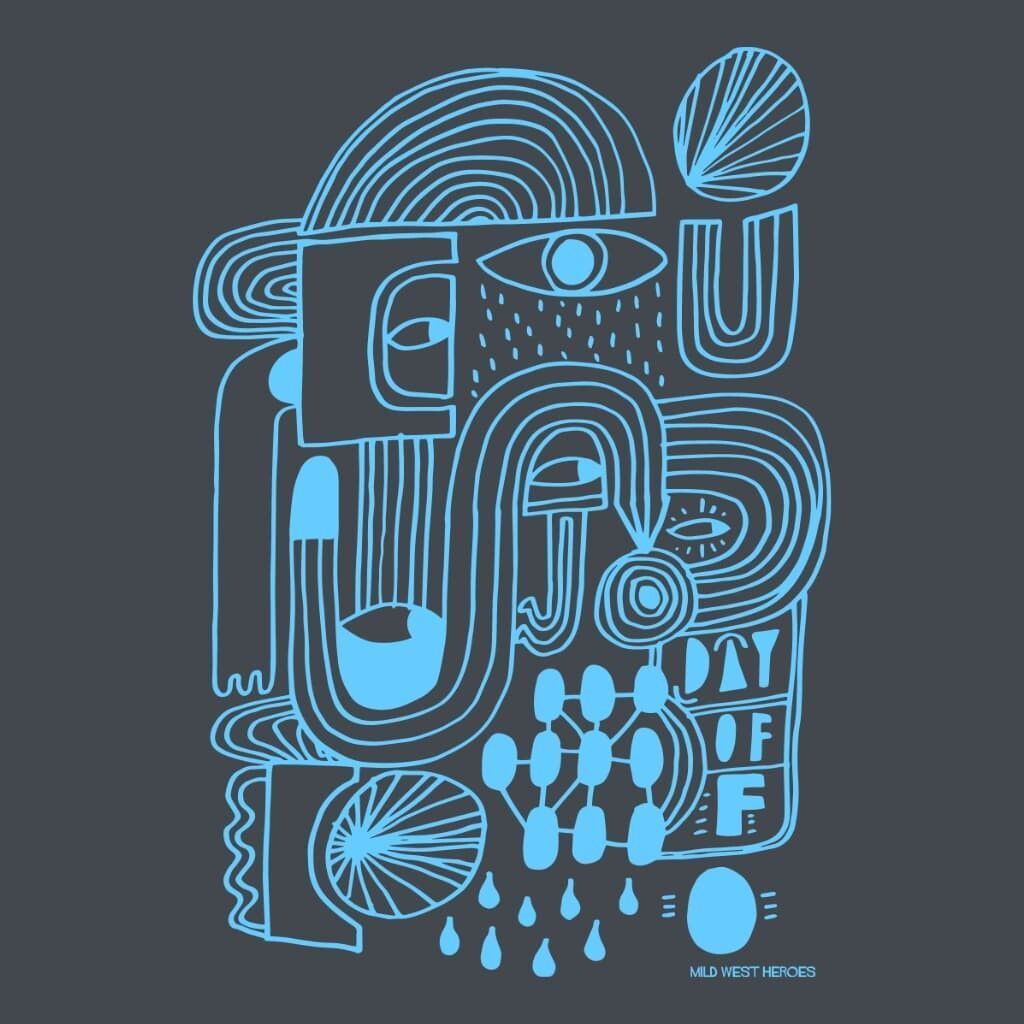 Detail of Slate Grey Day Off organic cotton t-shirt