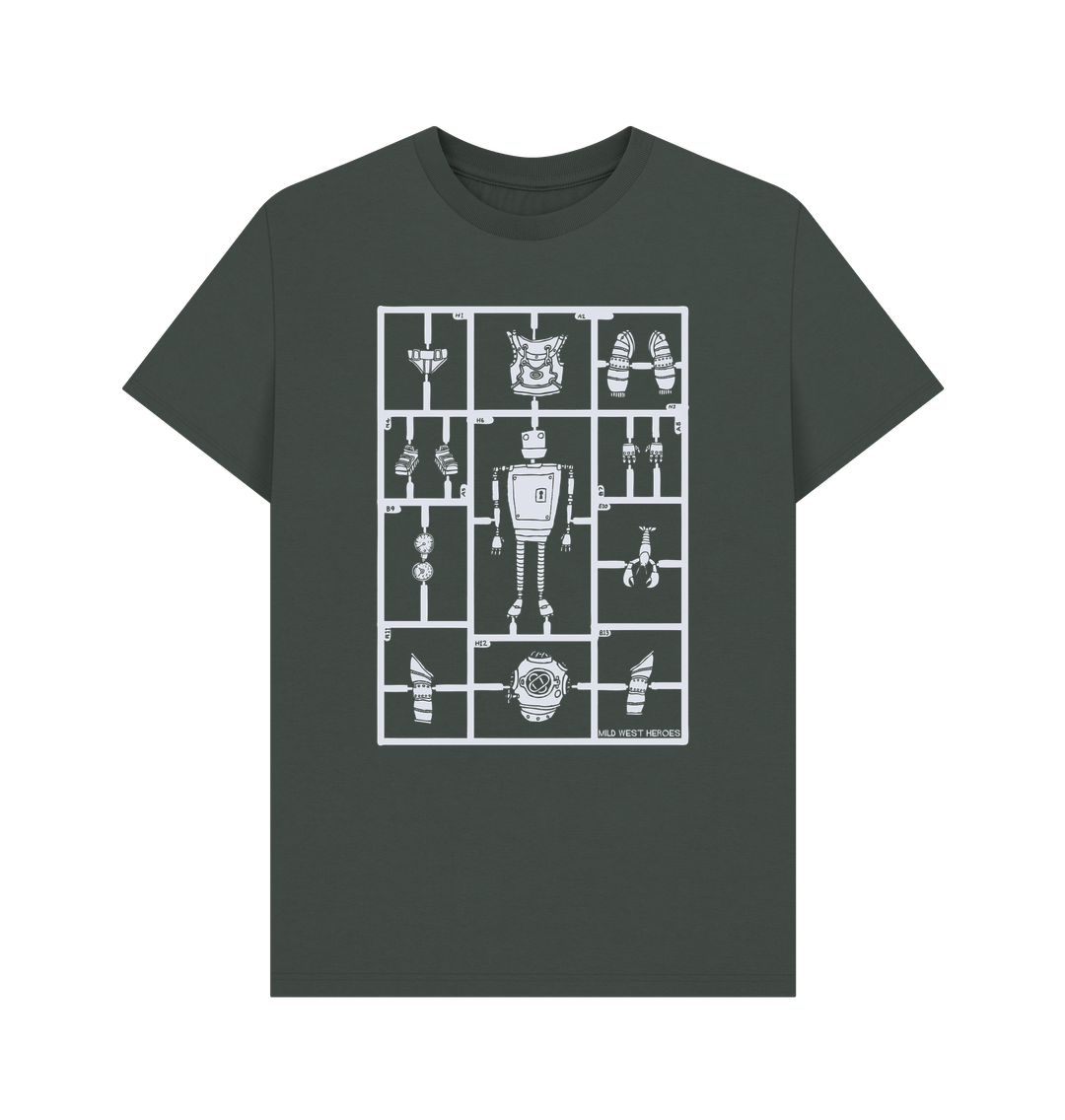 Dark Grey Airfix Robot organic cotton t-shirt