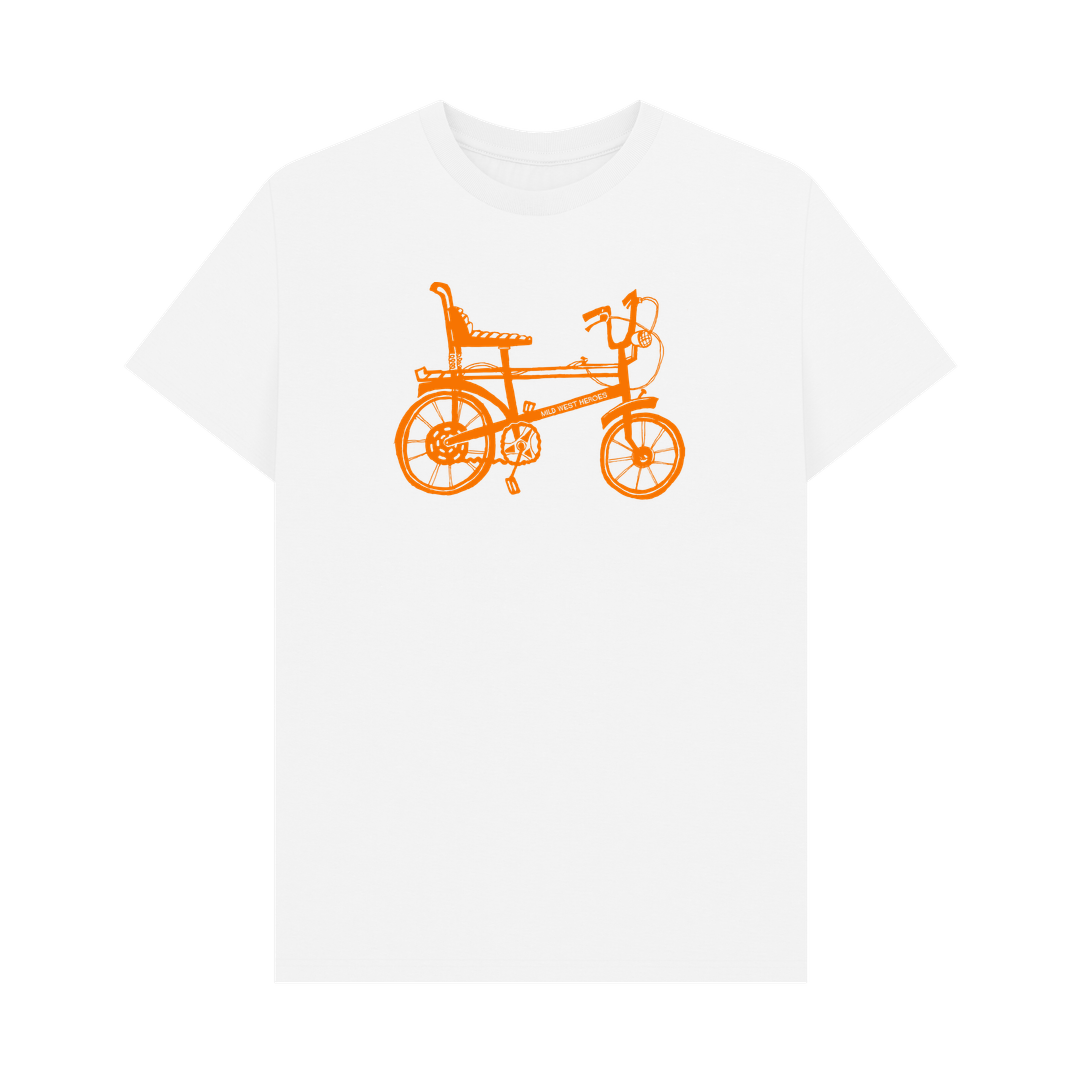 White Chopper Bike graphic t-shirt