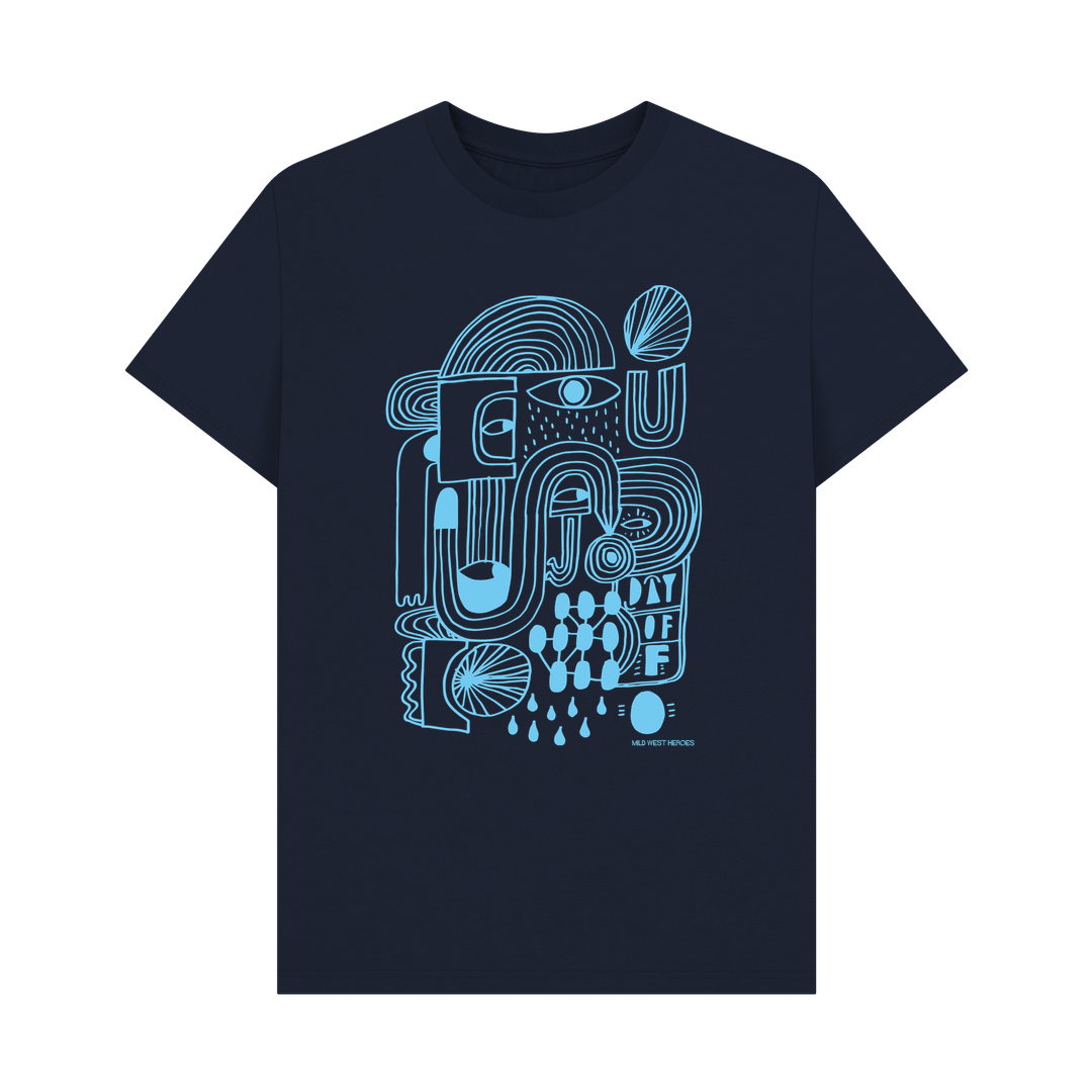 Navy Blue Day Off organic cotton t-shirt