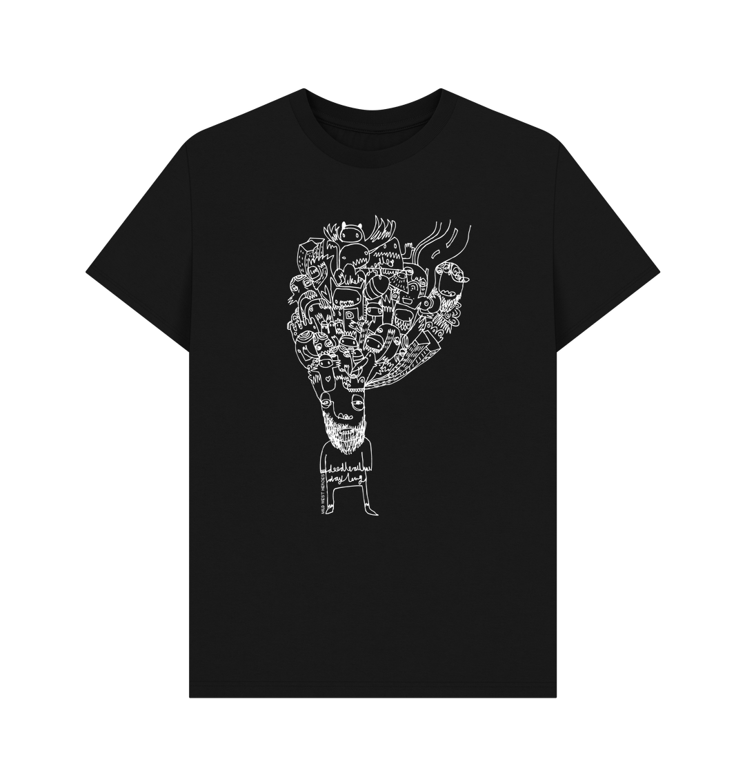 Black Printed T-shirt Front