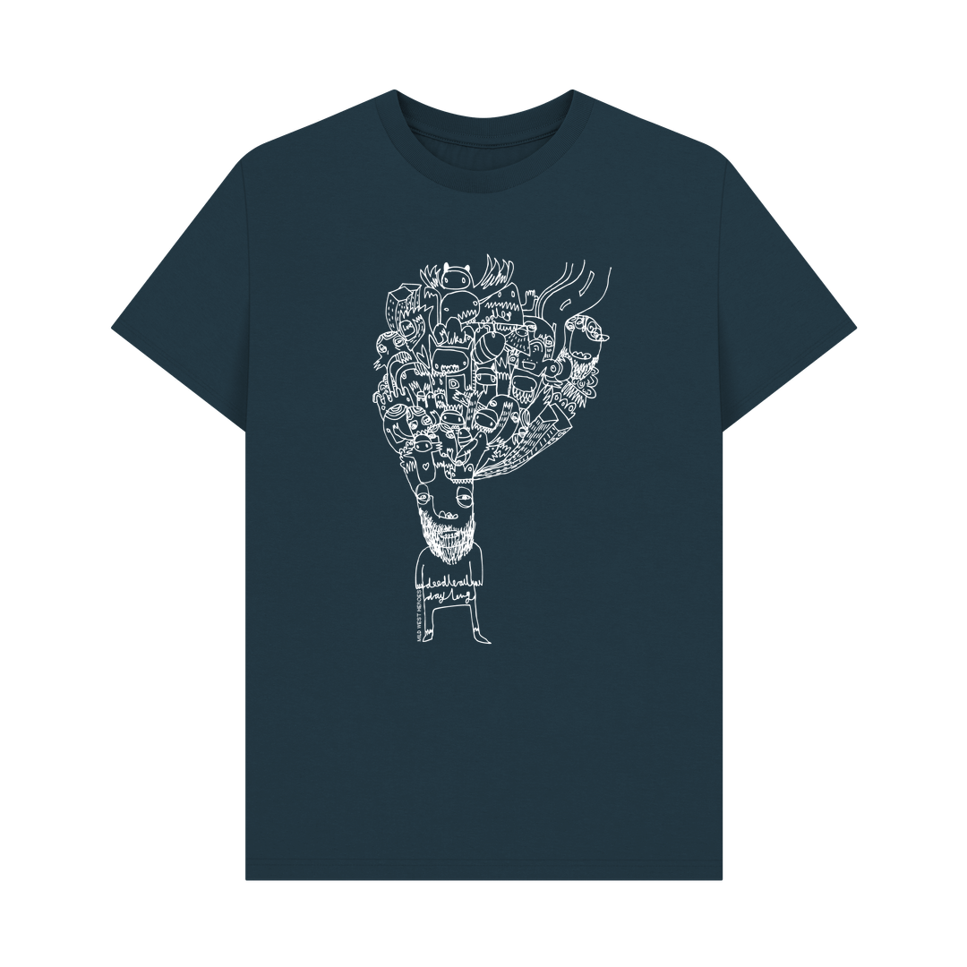 Denim Blue Doodleboy graphic t-shirt