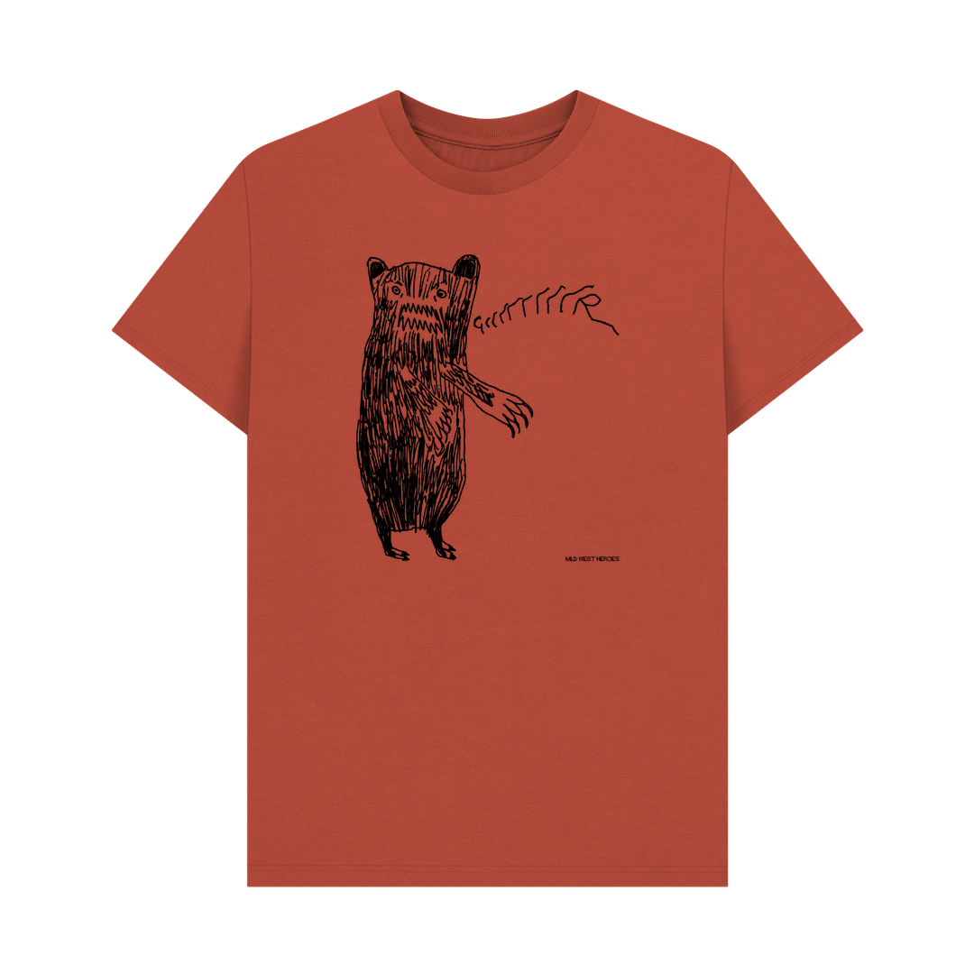 Rust Grrrrrrr Bear AKA 'Brian' graphic t-shirt