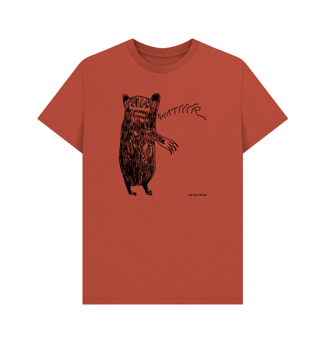 Rust Grrrrrrr Bear AKA 'Brian' graphic t-shirt