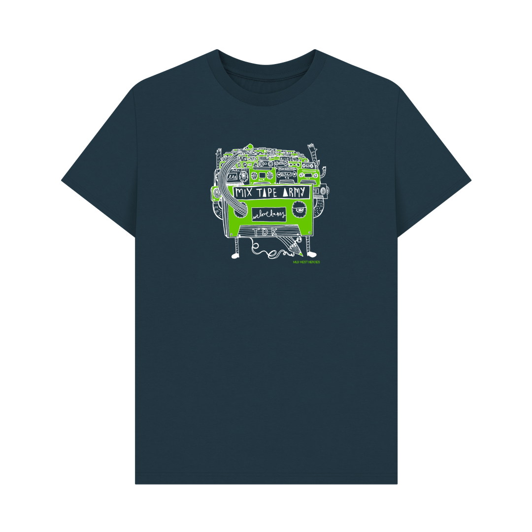 Denim Blue Mix Tape Army graphic t-shirt